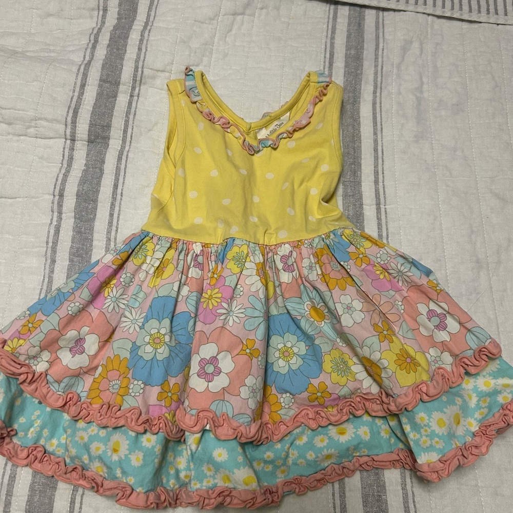 Matilda Jane Yellow and Blue Floral Kids Dress